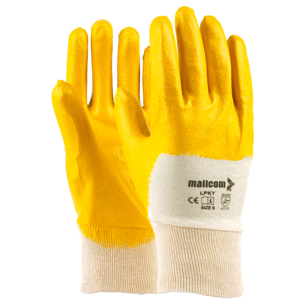 PAK EN388 Certified Nitrile Coated Safety Gloves Pack of 4