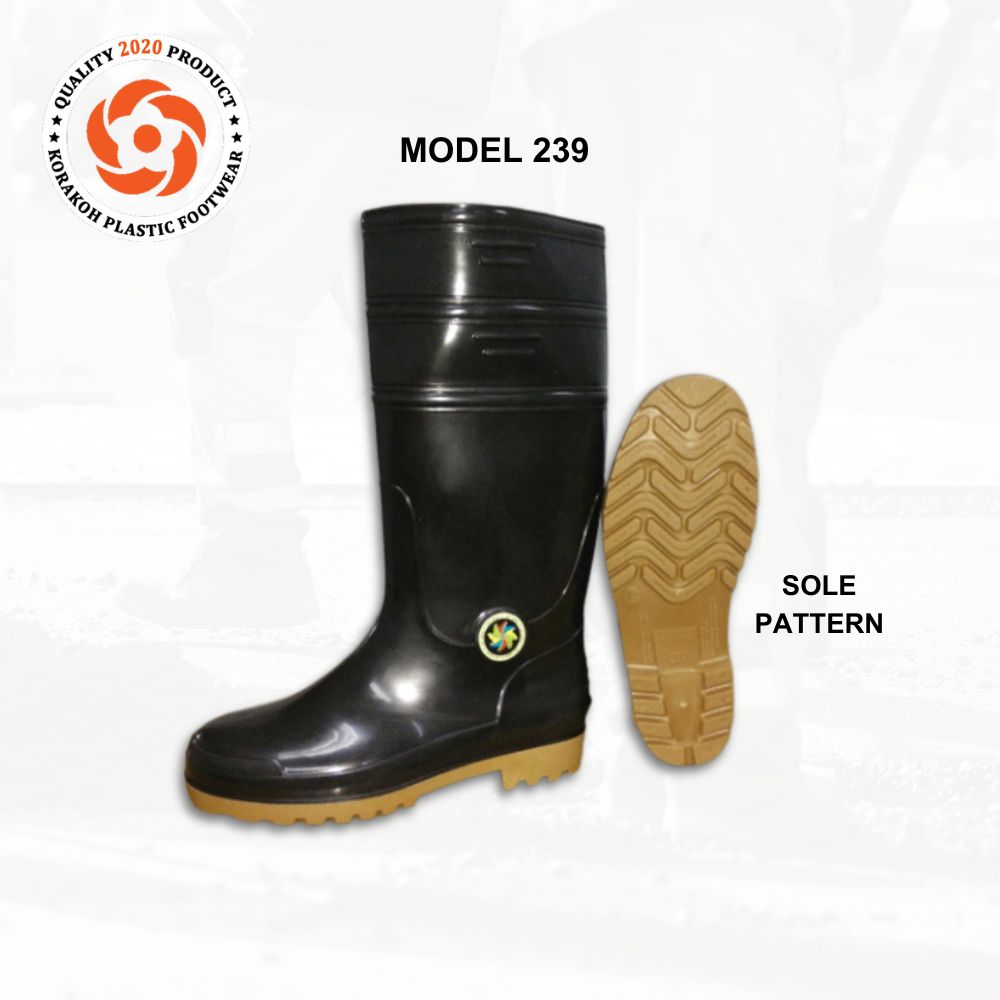 PAK 39cm Height Heavy-Duty 2-Color PVC Gumboots