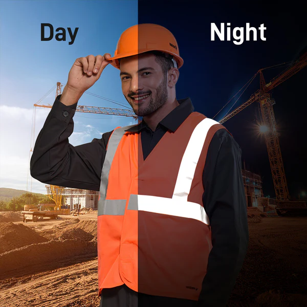 PAK Mallcom PROCLO 31 High Visibility Reflective Safety Jacket with 4 Utility Pockets - Image 2